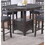 B011P182982 Gray+Solid Wood+Gray+Dining Room+Contemporary