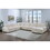 Living Room Furniture Ottoman Beige Wide-Welt Corduroy 1pc Soft Cushion Cocktail Ottoman Wood Legs B011P182989