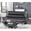 B011P183388 Black+ Gray+Solid Wood+Faux Leather+Wood+Primary Living Space