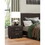 B011P183623 Dark Brown+Plywood+2 Drawers+Bedside Cabinet+Bedroom