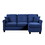 Modern Living Room Sectional Sofa Reversible Chaise with 2 Pillows Blue Velvet Upholstered Tufted Back Solid Wood Frame Furniture L-Shape Sofa B011P184507