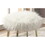 Contemporary Glam White Gold Fabric Faux Fur 1pc Ottoman Upholstery Living Room Ottoman Seat B011P184981