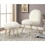 Contemporary Glam White Gold Fabric Faux Fur 1pc Ottoman Upholstery Living Room Ottoman Seat B011P184981
