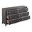 Modern Styling Bedroom 1pc Dresser of 6 Drawers Faux Leather Upholstered Gray Classic Design Wooden Furniture B011P186573