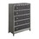 Modern Styling Bedroom 1pc Chest of 5 Drawers Faux Leather Upholstered Gray Classic Design Wooden Furniture B011P186574