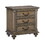 Traditional Vintage Style 1pc Nightstand of 3 Drawers Metal Hardware Weathered Pecan Finish Classic Bedroom Furniture B011P186802