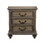 Traditional Vintage Style 1pc Nightstand of 3 Drawers Metal Hardware Weathered Pecan Finish Classic Bedroom Furniture B011P186802