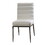 White Leatherette Metal frame 2pcs Side Chairs, Dining Room Furniture Plush Cushion Padded Seat Dining Chair Contemporary Style B011P190160
