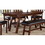 Dining Table Rectangle Dining Table w Shelve 1pc Table Only Rubber wood Dark Walnut Finish Dining Room Furniture B011P192196