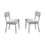 Natural Wood Grain Color Set of 2pc Dining Chairs Solid Rubber wood Dining Room Furniture Fabric Cushion Seat B011P193979