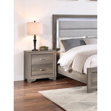 Modern 1pc Nightstand Wooden Bedside Table 2- Drawers Bedroom Furniture B011P197293