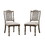 Transitional Style 2pcs Side Chairs Antique Gray Solid wood Gray Fabric Dining Room Furniture Chair Turned Legs B011P197295