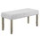 1pc Contemporary Upholstered Dining Bench Beige Gray Finish Dining Room Living Room Wooden Furniture B011P198368