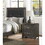 Dark Gray Finish Nightstand 1pc Chrome Tone Handles Contemporary Design Bedroom Furniture Bed Side Table B011P199391