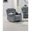 Contemporary Velvet Dark Gray Color 1pc Motion Recliner Chair Couch Manual Motion Plush Armrest Living Room Furniture Chair B011P200213