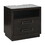 Modern Bedroom Furniture 1pc Nightstand of 2x Drawers LED Light Storage Cubby USB Ports Power Outlets Charcoal Finish Glass Insert Top Stylish Bed-Side Table B011P201586