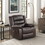 Modern Living room Furniture 1pc Power Lift Chair Faux Leather Upholstery Dark Brown Power Recliner Chair B011P202514