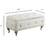 1pc Glam 38 inches Storage Ottoman Bench for Upholstered Tufted White Faux Leather Organizer Bedroom Living Room Entryway Hallway B011P203031