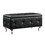 1pc Glam 38 inches Storage Ottoman Bench for Upholstered Tufted Black Faux Leather Organizer Bedroom Living Room Entryway Hallway B011P203034
