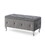 1pc Glam 38 inches Storage Ottoman Bench for Upholstered Tufted Gray Velvet Polyester Organizer Bedroom Living Room Entryway Hallway B011P203035