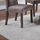 Modern Mocha Finish Fabric 2pc Side Chairs Tufted Upholstered Back Rustic Espresso Wooden Legs Dining Room B011P203553