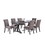 Modern Mocha Finish Fabric 2pc Side Chairs Tufted Upholstered Back Rustic Espresso Wooden Legs Dining Room B011P203553