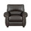 1pc Dark Brown Leather Chair Rolled Arms Nailhead Trim Comfortable Plush Seating Seatback Traditional Living Room Furniture B011P204075