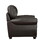 1pc Dark Brown Leather Chair Rolled Arms Nailhead Trim Comfortable Plush Seating Seatback Traditional Living Room Furniture B011P204075