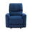 Modern Living Room 1pc Power Rocker Reclining Chair Blue Velvet Upholstery Solid Wood Frame Luxury Home Furniture B011P204080