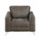 Brownish Gray Polished Microfiber Upholstery Elegant Modern Style Chair 1pc Solid Wood Living Room Furniture Metal Legs B011P204083