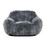 Modern Soft Faux Fur Memory Foam Bean Bag with Armrest, Living Room Lounger Chair, Blue+Gray B011P204484