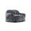 Modern Soft Faux Fur Memory Foam Bean Bag with Armrest, Living Room Lounger Chair, Blue+Gray B011P204484