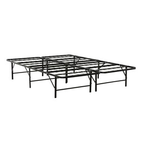 Metal Mattress Foundation Bed Frame, King Size Bed Base, Bedroom Furniture, Black B011P204497