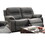 Contemporary Motion Loveseat 1pc Couch Metal Reclining Living Room Furniture Slate Blue Breathable Leatherette Recliners B011P205568