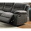 Contemporary Motion Loveseat 1pc Couch Metal Reclining Living Room Furniture Slate Blue Breathable Leatherette Recliners B011P205568