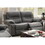 Contemporary Motion Loveseat 1pc Couch Metal Reclining Living Room Furniture Slate Blue Breathable Leatherette Recliners B011P205568