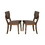 Set of 2pc Side Chairs Dining Room Walnut Finish Solid wood Dark Chocolate Fabric Upholstered Modern Chairs B011P214576