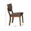 Set of 2pc Side Chairs Dining Room Walnut Finish Solid wood Dark Chocolate Fabric Upholstered Modern Chairs B011P214576