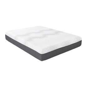 12" Eastern King Mattress Green Tea Gel-Infused Memory Foam Hybrid Mattress, Plush Foam Pocket Coils, Mattress in a Box, Comfortable Sleep Mattress