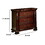 Brown Cherry Traditional 1pc Nightstand Solid wood 3-Drawers Bedside Table Pewter Hanging Pull Grand Design Bedroom Furniture B011P218330