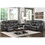 1pc Living Room Furniture Modern Design Reclining Love Seat with Center Console Dark Gray Breathable Faux Leather Upholstery Contemporary Home B011P228958