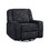 Luxury Comfort 1pc Recliner Chair Swivel Smooth Motion Ebony Fabric Upholstery Living Room Furniture