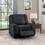 Luxury Comfort 1pc Recliner Chair Swivel Smooth Motion Ebony Fabric Upholstery Living Room Furniture