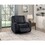 Luxury Comfort 1pc Recliner Chair Swivel Smooth Motion Ebony Fabric Upholstery Living Room Furniture