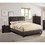 Queen Size Bed 1pc Bed Set Brown Faux Leather Upholstered Two-Panel Bed Frame Headboard Bedroom Furniture B011S00105