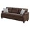 2pcs Sofa set Living Room Furniture Dark Coffee Plush Polyfiber Sofa Loveseat w Console Pillows Couch B011S00114