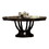 Contemporary Design Espresso Finish 1pc Single Pedestal Round Oval Table with Extension Leaf Dining Furniture B011S00141