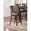 Contemporary Counter Height Dining 6pc Set Table w Butterfly Leaf 4x Chairs a Bench Brown Finish Rubberwood Chairs Cushions Kitchen Dining Room Furniture B011S00178