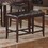Contemporary Counter Height Dining 6pc Set Table w Butterfly Leaf 4x Chairs a Bench Brown Finish Rubberwood Chairs Cushions Kitchen Dining Room Furniture B011S00178