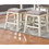 Modern Contemporary 5pc Counter Height High Dining Table w Storage Shelves High Chairs and Stools Wooden Kitchen Breakfast Table Dining Room Furniture B011S00205